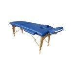 เตียงสปาพับได้ พร้อมช่องคว่ำหน้า รุ่น Standard CM011 โครงไม้ สีน้ำเงิน New color