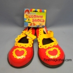 รองเท้าตัวตลกลาย สีแดงโบเหลือง (กลาง)