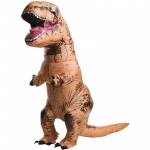 ชุด ไดโนเสาร์ เป่าลม สีนำตาล / Brown T-Rex Costume
