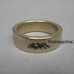 แหวนแม่เหล็ก สีเงินมีลาย Size S 24มม.