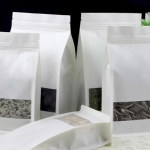 A.4ุ6 ถุงคราฟท์สีขาว พับกลาง ติดซิป ขนาด 10 * 20 cm.