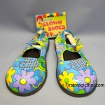 รองเท้าตัวตลก สีฟ้า ดอกไม้ (กลาง)