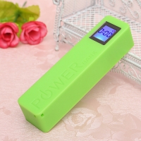 2in1 แบตสำรองมือถือ เครื่องชาร์จถ่าน 18650 มีจอ LCD Power Bank DIY & Charger 18650 With LCD Full Display สีเขียว