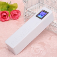2in1 แบตสำรองมือถือ เครื่องชาร์จถ่าน 18650 มีจอ LCD Power Bank DIY & Charger 18650 With LCD Full Display สีขาว