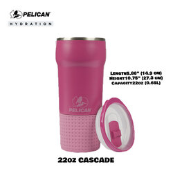 Pelican Cascade 22oz 650ml - Orchid - แก้วเก็บอุณหภูมิ เก็บความเย็น-ความร้อน เเท้💯 รับประกัน 1ปี