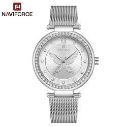 นาฬิกา Naviforce รุ่น NF5018 SIL สีเงิน ของแท้ รับประกันศูนย์ 1 ปี ส่งพร้อมกล่อง และใบรับประกันศูนย์ ราคาถูกที่สุด