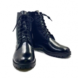 Copmine รองเท้าคอมแบท รองเท้าทหาร รองเท้า รด หนังวัวแท้ รุ่นมีซิป Original handmade