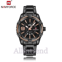 นาฬิกา Naviforce รุ่น NF9117 RG BK สีทองชมพู/ดำ ของแท้ รับประกันศูนย์ 1 ปี ส่งพร้อมกล่อง และใบรับประกันศูนย์ ราคาถูกที่สุด