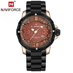 นาฬิกา Naviforce รุ่น NF9078 RG BK นาฬิกาข้อมือสุภาพบุรุษ ของแท้ รับประกันศูนย์ 1 ปี ส่งพร้อมกล่อง และใบรับประกันศูนย์ ราคาถูกที่สุด