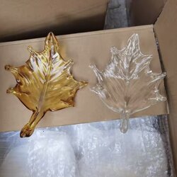 Maple Leaves crystal glass สำหรับ ไฟระย้า โคมไฟ โคมแขวน ไฟเพดาน โคมระย้า ไฟแขวน ไฟกิ่ง ไฟช่อ โคมไฟแขวน