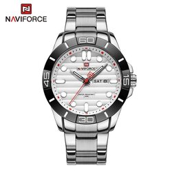 นาฬิกา Naviforce รุ่น NF9198 SIL สีเงิน ของแท้ รับประกันศูนย์ 1 ปี ส่งพร้อมกล่อง และใบรับประกันศูนย์ ราคาถูกที่สุด