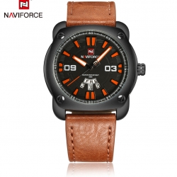 นาฬิกา Naviforce รุ่น NF9096 สีส้ม/น้ำตาล ของแท้ รับประกันศูนย์ 1 ปี ส่งพร้อมกล่อง และใบรับประกันศูนย์ ราคาถูกที่สุด