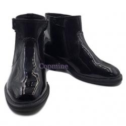 Copmine รองเท้าฮาฟแก้ว PU ซิปคู่ รองเท้าตำรวจ รองเท้าทหาร Original handmade