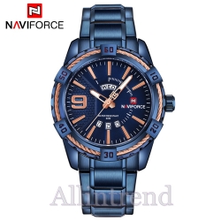 นาฬิกา Naviforce รุ่น NF9117 RG BU สีทองชมพู/น้ำเงิน ของแท้ รับประกันศูนย์ 1 ปี ส่งพร้อมกล่อง และใบรับประกันศูนย์ ราคาถูกที่สุด