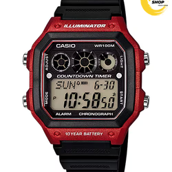 CASIO นาฬิกาข้อมือ รุ่น AE-1300WH-4A วัสดุเรซิ่น คาสิโอ