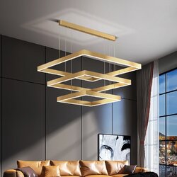 โคมไฟแขวน ไฟเพดาน Led วงสี่เหลี่ยม ( square ) สีทอง พร้อมรีโมท โคมเพดาน ไฟแขวน โคมแขวน ไฟห้อย ไฟระย้า ไฟช่อ ไฟกิ่ง สวยทันสมัย ไฟตกแต่ง หรูหรา ทนทาน ประหยัดไฟ