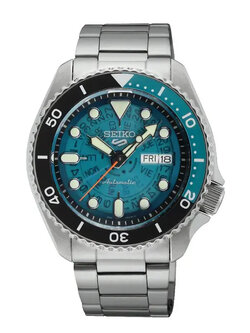 นาฬิกาผู้ชาย NEW SEIKO 5 SPORTS SKELETON TIME SONAR 70'S รุ่น SRPJ45K ไซโก