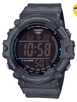 CASIO นาฬิกาข้อมือผู้ชาย รุ่น AE-1500WH-8BV วัสดุเรซิ่น สีเทาดำ คาสิโอ