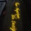ป้ายไฟนีออนดัด แสงสีเหลือง Your phgsique We Design #วางบนอะคริลิคใสไดคัทรองหลัง