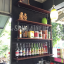 ชั้นวางของติดผนังสไตล์ Loft 4 ชั้น มีราวแขวนใต้ชั้น